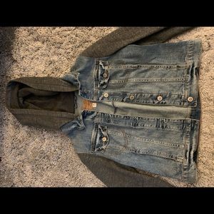 Hollister jean jacket hoodie